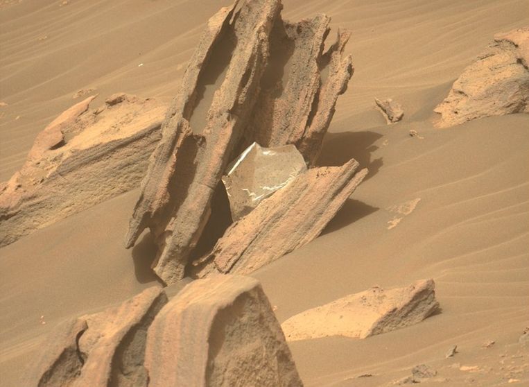 Een deel van het thermische deken op Mars. Beeld NASA