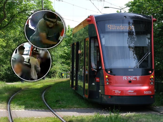 Een 71-jarige man liep een gebroken kaak en een gebroken oogkas op toen hij in de tram werd mishandeld.