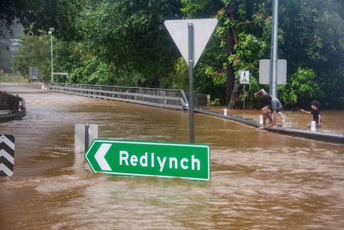 Nog beelden van de overstromingen in Queensland.