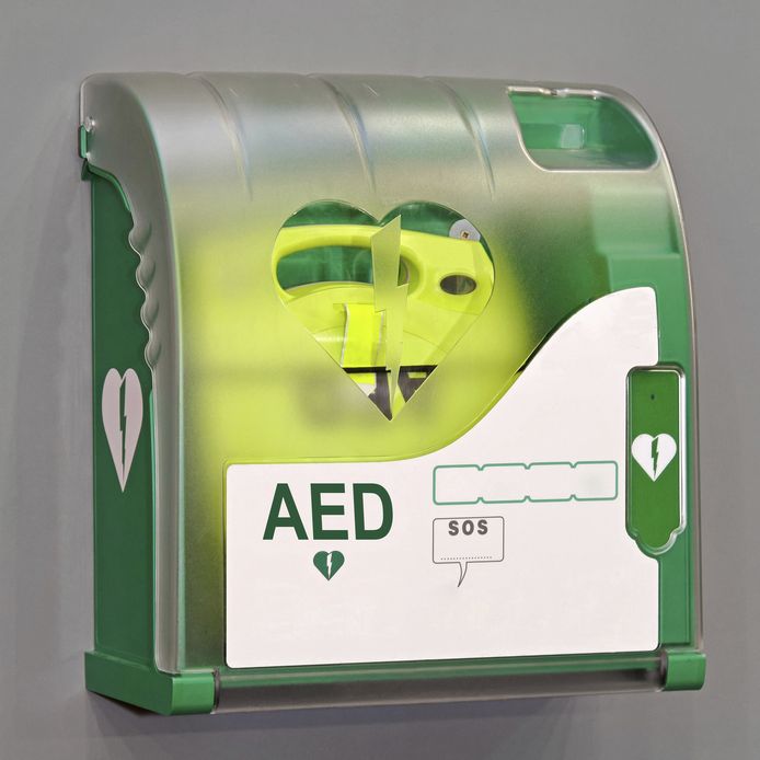 Archiefbeeld van een AED.