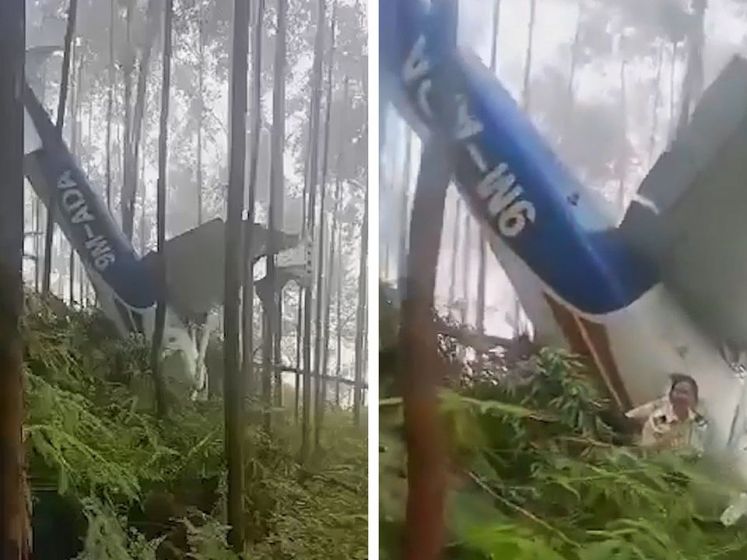 Un instructeur de vol et son élève survivent à un crash d'avion en Malaisie
