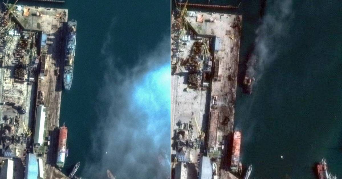 Satellite images remove all doubts: the Russian warship that Moscow said was only “damaged” has actually been destroyed |  Ukraine-Russia war