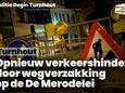 Een wegverzakking op de Merodelei in Turnhout zal nog dagen voor verkeershinder zorgen.