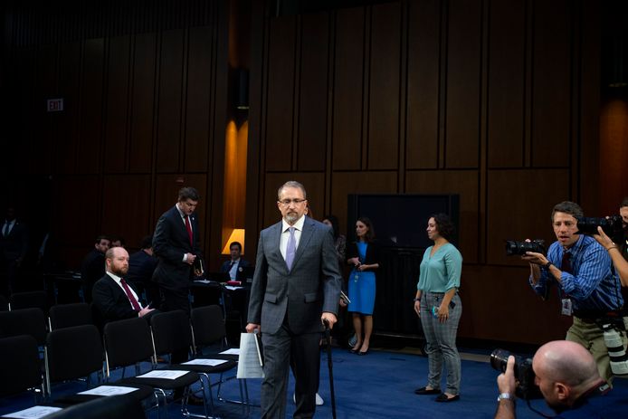 Peiter Zatko on arrival for the public hearing.