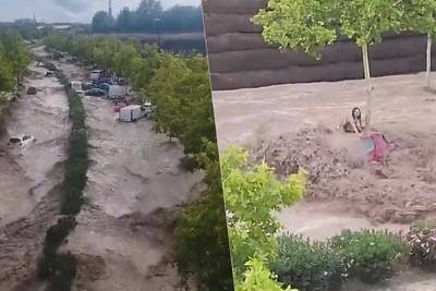 Scènes d’apocalypse à Saragosse: les rues transformées en torrents après de violents orages