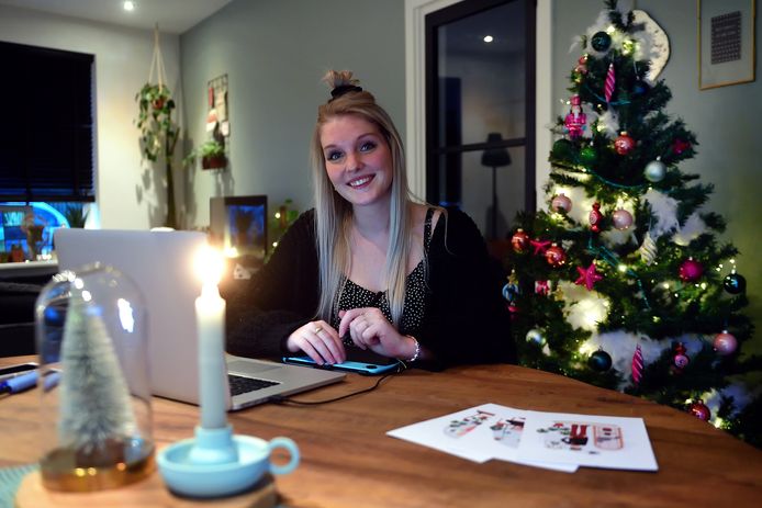 Renee Zwanink van Blond & Groen werkt al acht maanden vanuit huis en heeft daarom meer kerstversiering dan anders.