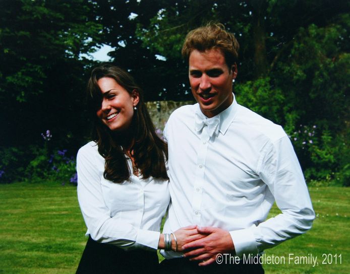 Kate Middleton en prins William bij de overhandiging van hun diploma aan de Universiteit van St Andrews in juni 2005.