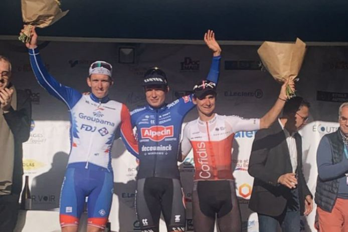 Philipsen op het podium van Parijs-Bourges.