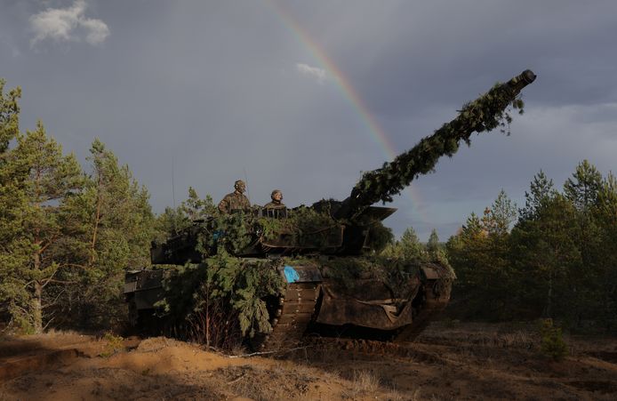De Leopard 2A6 tank.