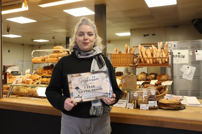 Iris wint een jaar gratis brood van bakkerij Copain.