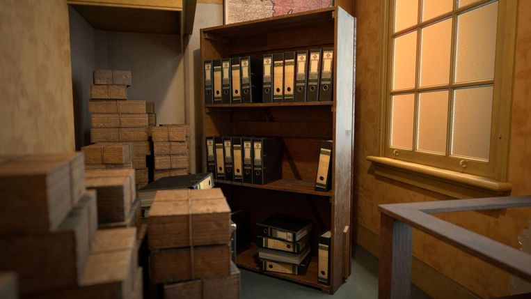 De boekenkast waar de ingang van het Achterhuis achter verborgen was Beeld Anne Frank Huis
