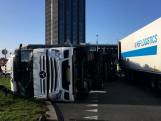 Vrachtwagen vol varkensvlees veroorzaakt verkeerschaos