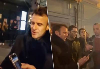 Non, ce n’est pas un (deep)fake: Macron entonne un chant pyrénéen en pleine rue avec des jeunes proches de l’ultradroite