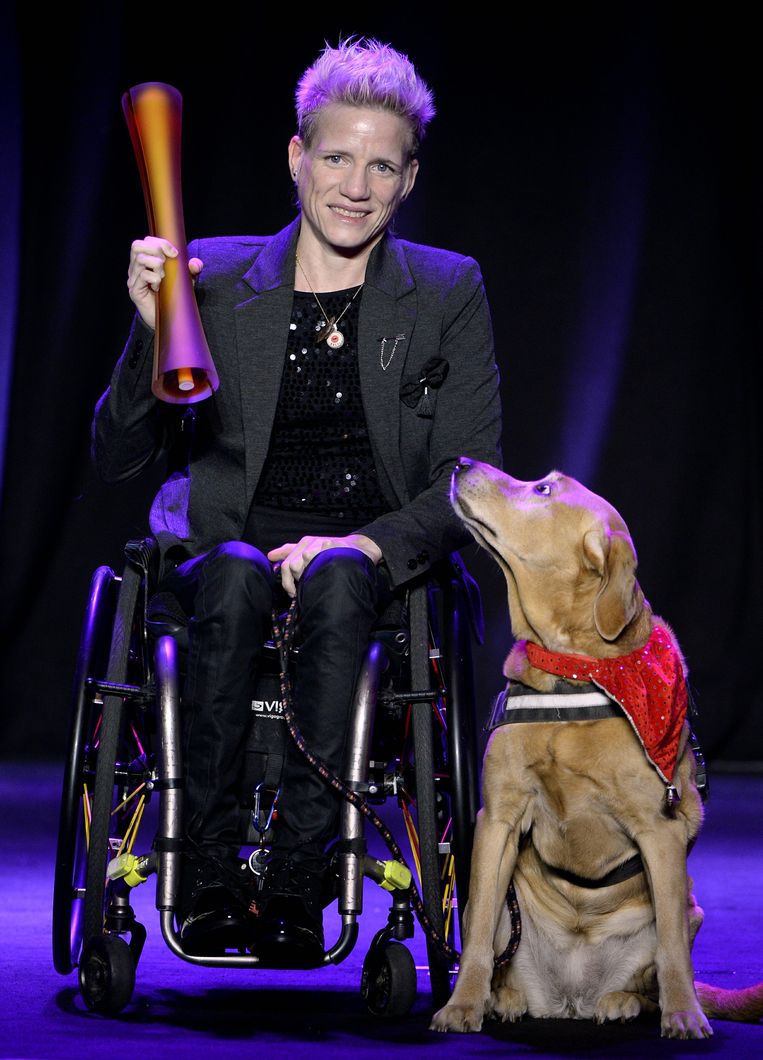 Marieke Vervoort won voor de tweede keer bij de Paralympiërs. Beeld BELGA
