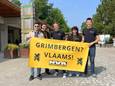 Jong N-VA Grimbergen hield een flyeractie aan de ingang van de Plantentuin in Meise.