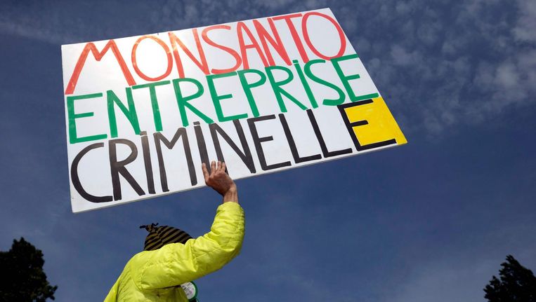 Een demonstratie tegen Monsanto in Parijs. Beeld afp