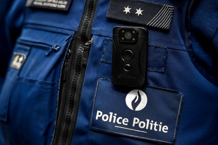 Bodycam bij de Brusselse politie. Beeld BELGA