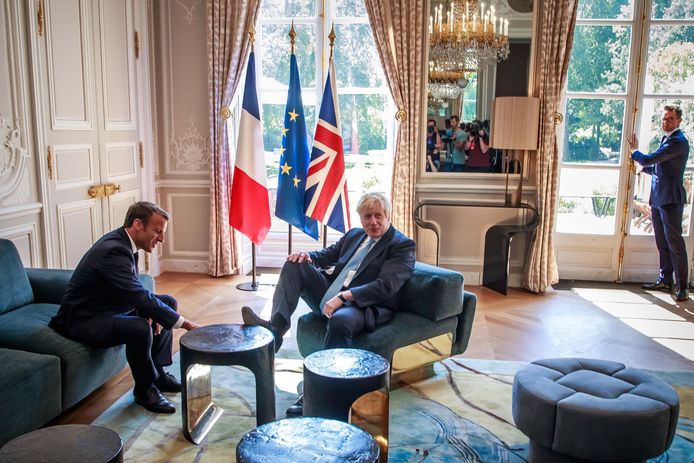 Johnson en Macron spraken elkaar in het Elysée over de brexit.