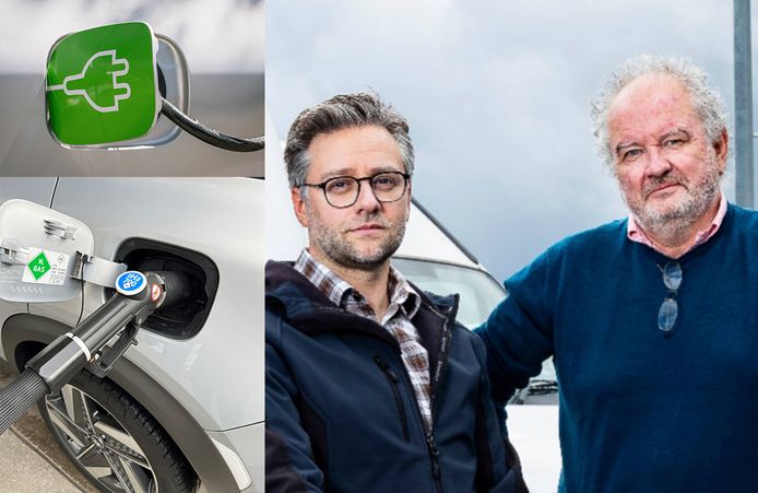 Joost Bolle en Brecht Vanhaelewyn testen welke auto het vlotst in Berlijn geraakt: de elektrische wagen of de waterstofauto.