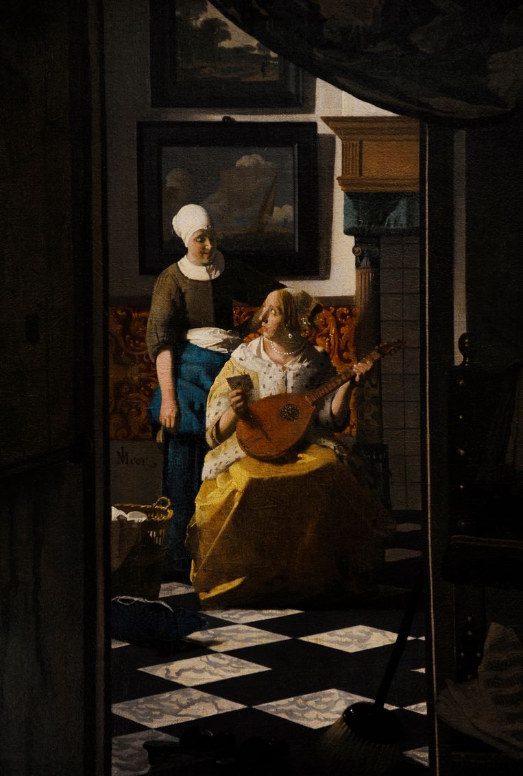 Johannes Vermeer, ‘De liefdesbrief’ (ca. 1669-1670). Rijksmuseum, Amsterdam. Beeld Getty