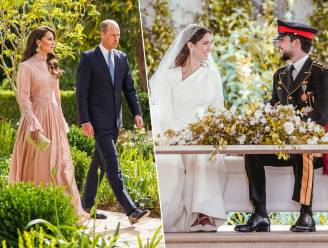 IN BEELD. Ook prins William en prinses Kate wonen koninklijke bruiloft in Jordanië bij