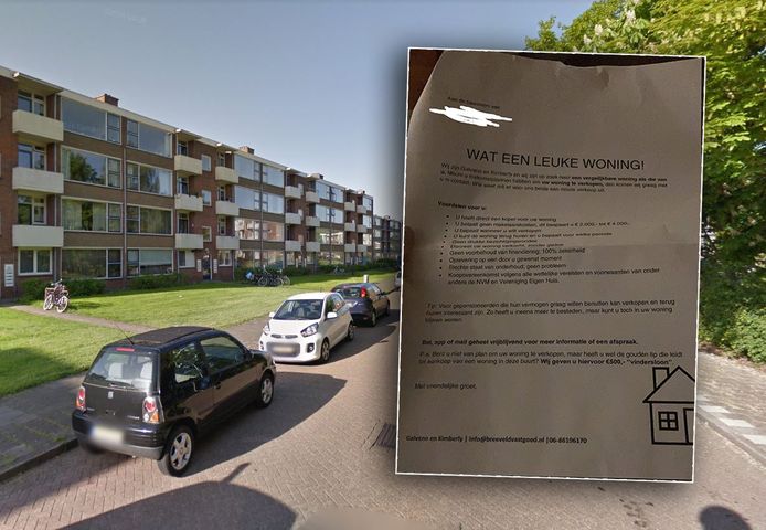 Bewoners van de appartementen in onder meer de Ruusbroecstraat in Zwolle kregen deze brief in de bus.