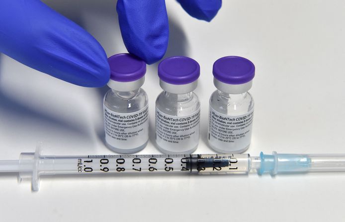 Het Covid-19 vaccin van het Duits-Amerikaanse farmabedrijf Pfizer/BioNTech.