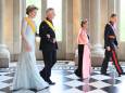 IN BEELD. Koningin Mathilde schittert in nieuwe galajurk tijdens staatsbanket