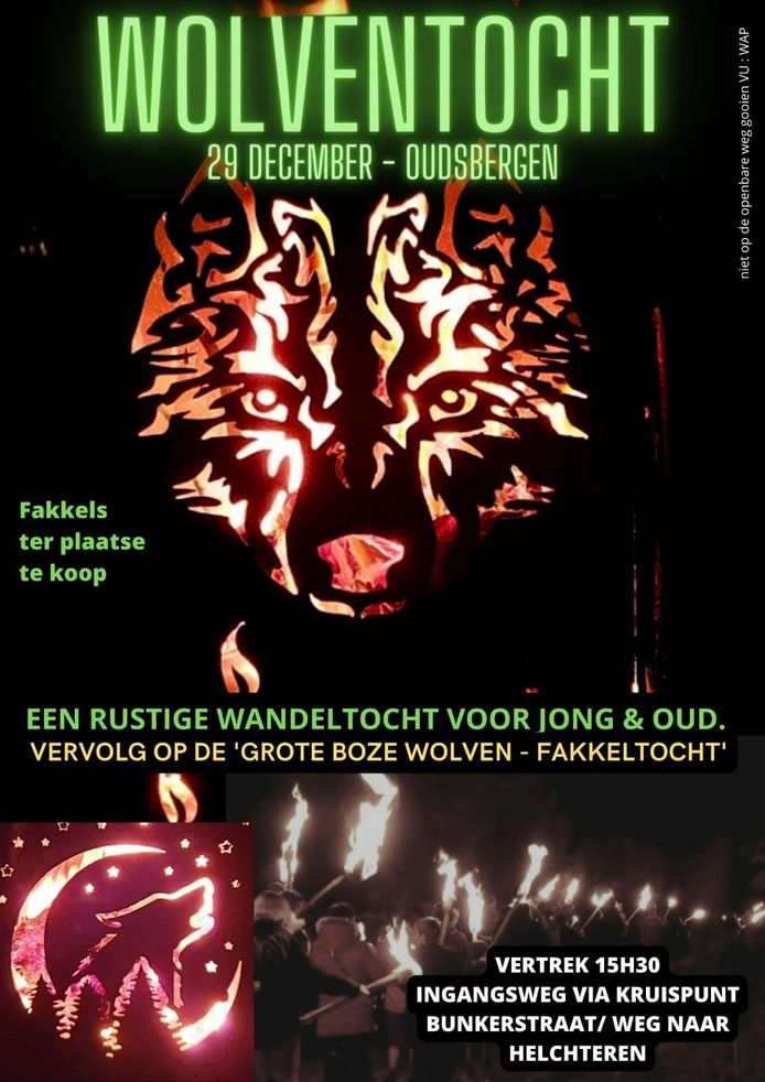 Tweede fakkeltocht tegen wolf in Oudsbergen mikt ook op ongeruste