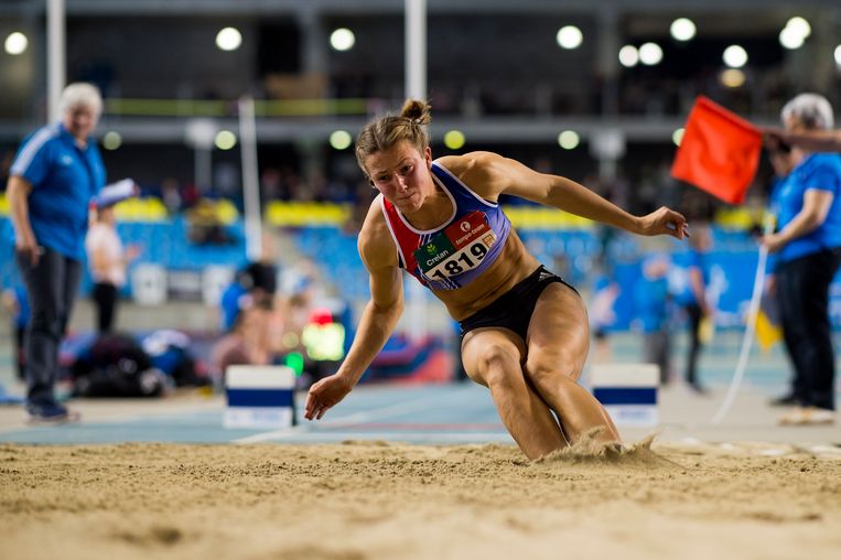 Hanne Maudens verbetert Belgisch record indoor verspringen ...