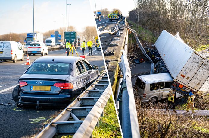 Zenith Schmitz stond met pech langs de A15, toen hij plots een vrachtwagen op hem en zijn auto af zag komen rijden.