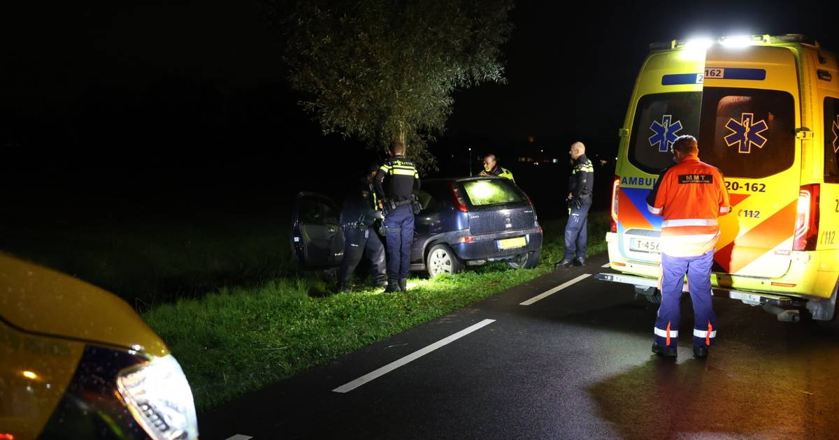 Automobilist ernstig gewond bij botsing tegen boom in Woudrichem.