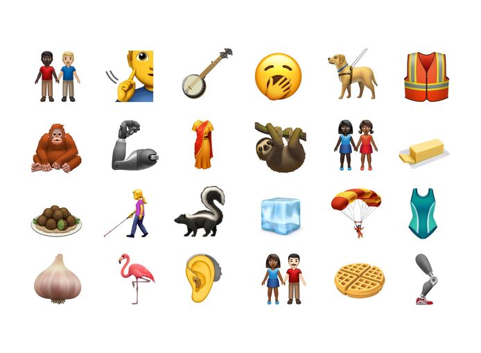 Enkele van de nieuwe emoji's die er dit najaar zitten aan te komen.