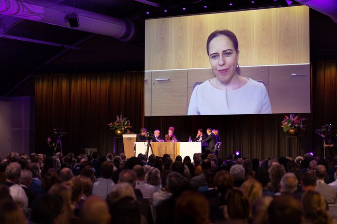 Minister Carola Schouten was in november nog via beeldscherm aanwezig bij het congres Brabant Werkt Inclusief in Congrescentrum 1931 in Den Bosch.