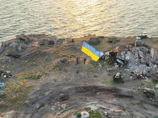 Het eiland is sinds eind juni weer in Oekraïense handen.