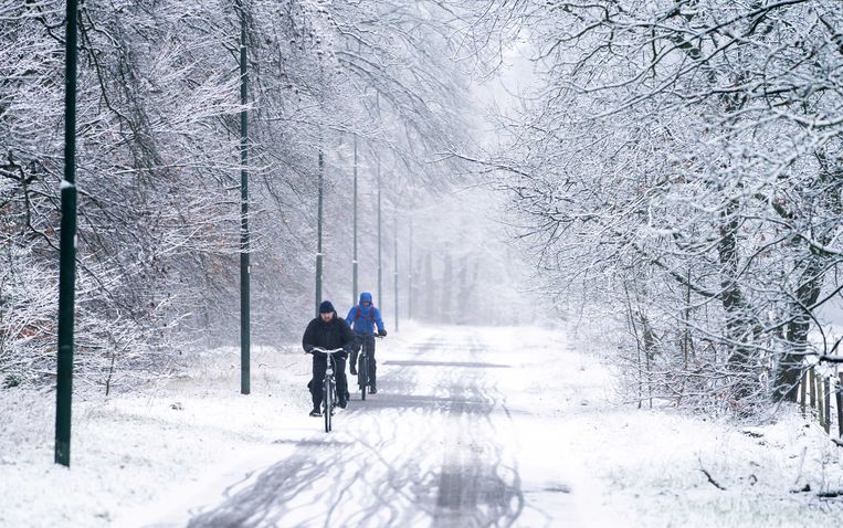 Winterse buiten zorgden vorige week voor sneeuw en een glad wegdek in verschillende delen van Nederland. Beeld ANP