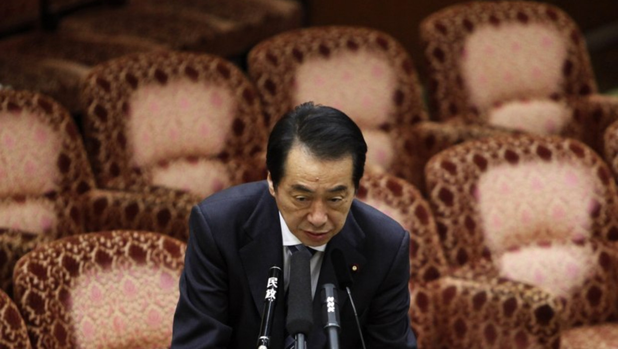 De Japanse premier Naoto Kan. Beeld reuters
