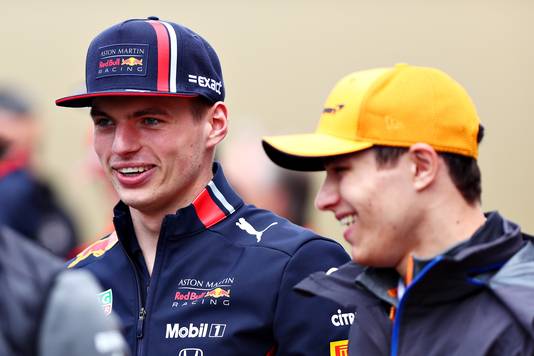 Max Verstappen en Lando Norris