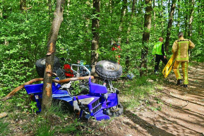 Een man raakte zwaargewond bij het ongeval met zijn quad in Heeze.