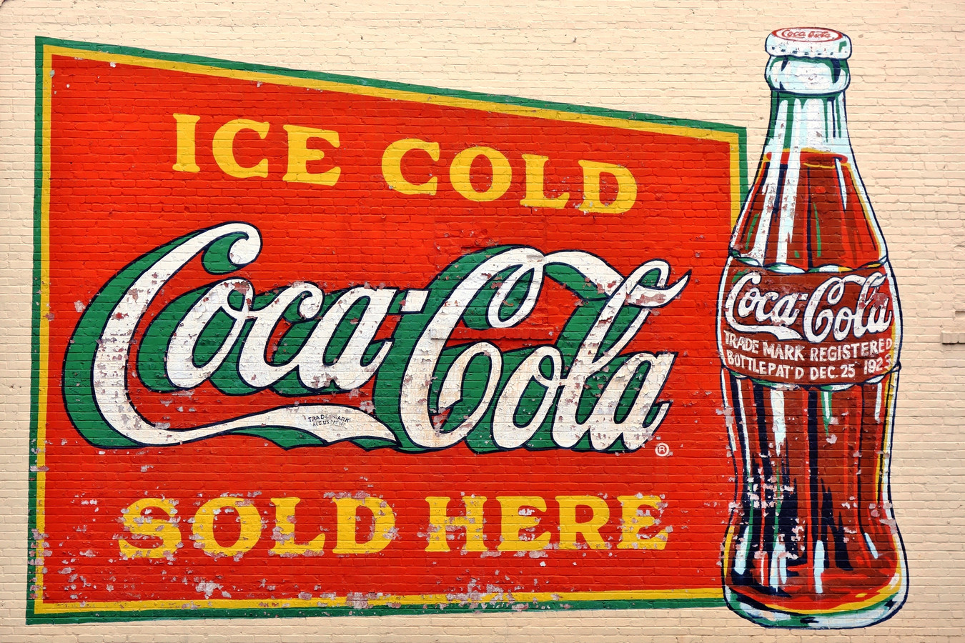 Een oude Coca-Cola reclame.