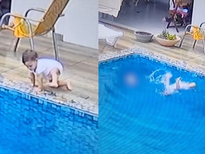 Un bébé a failli se noyer dans une piscine résidentielle de Goyas au Brésil.