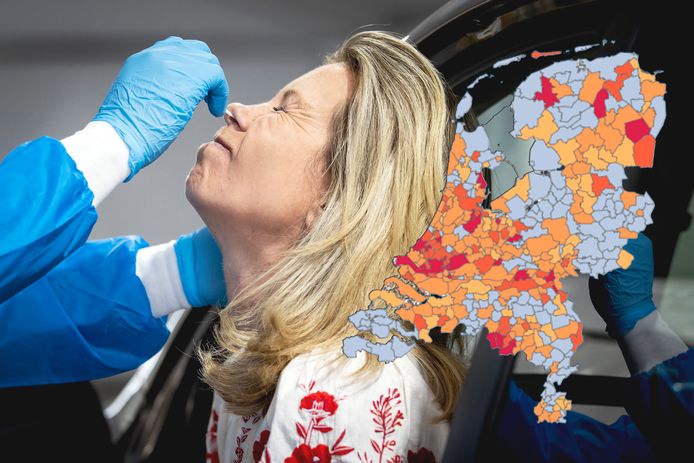 Het coronavirus in Nederland op de kaart.