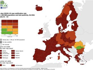 Europa blijft rood tot donkerrood op coronakaart, record nu voor Spaanse regio: 1 op 18 inwoners besmet