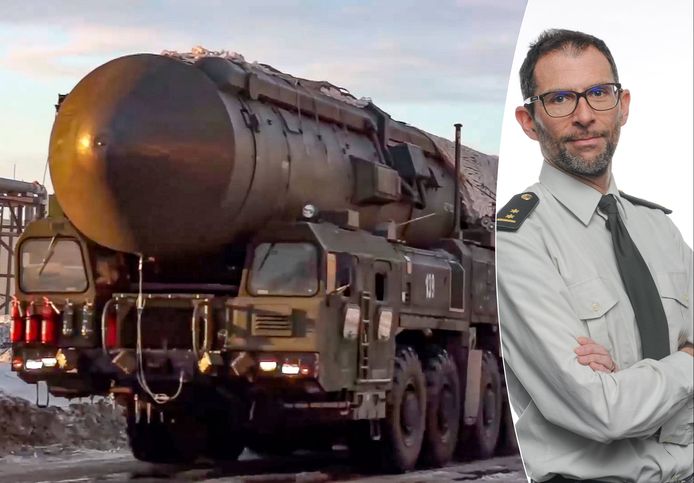 Een beeld van een Yars-raket die woensdag door het Russische ministerie van Defensie werd vrijgegeven. / Luitenant-kolonel Tom Simoens.