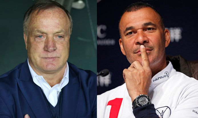 Dick Advocaat (links), de beoogde bondscoach van Oranje, en zijn beoogde assistent Ruud Gullit.