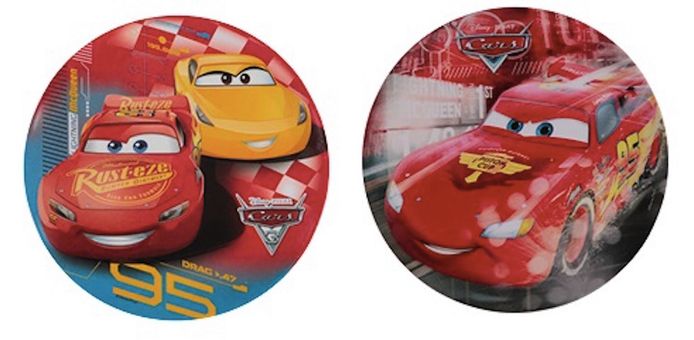 Deze Disney-bordjes van Cars werden enkele weken geleden al uit de rekken gehaald.
