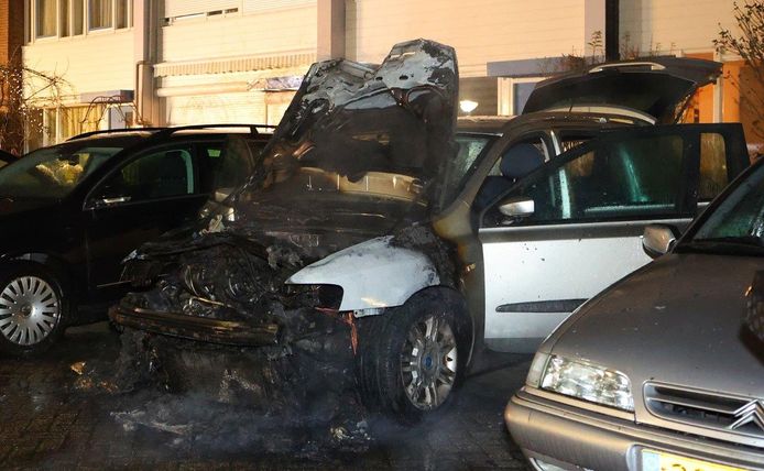 Aan de Vierde Hambaken in Den Bosch stond dinsdagnacht een auto in brand.