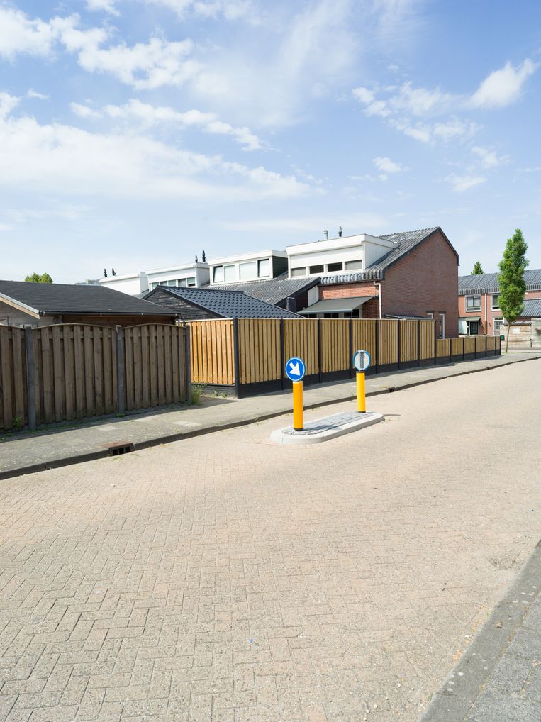 Een straat met veel tegels en weinig groen. In de PVV-­gezinde buurten zijn het vaak de ­tegeltuinen die ­domineren. Over esthetische en electorale voorkeuren ging De Voogds eerste boek, 'Bakfietsen en rolluiken' uit 2011. Beeld Ivo van der Bent