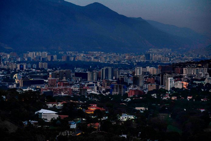 Caracas in het donker.