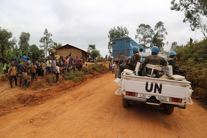 Blauwhelmen van de VN in de provincie Ituri in Congo, eerder dit jaar. Archiefbeeld.